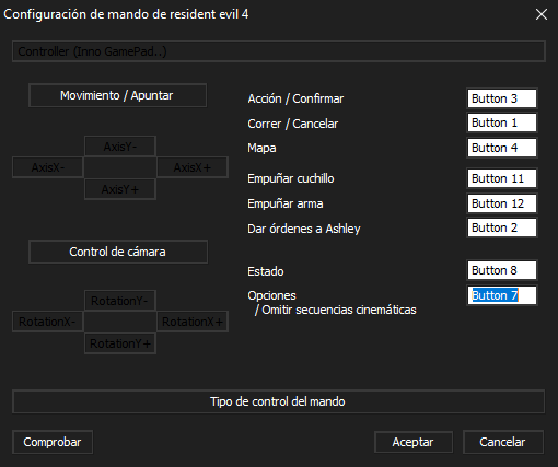 Habilitar Gatillos (Triggers) LT y RT para el RE4 2007 Versión 7
