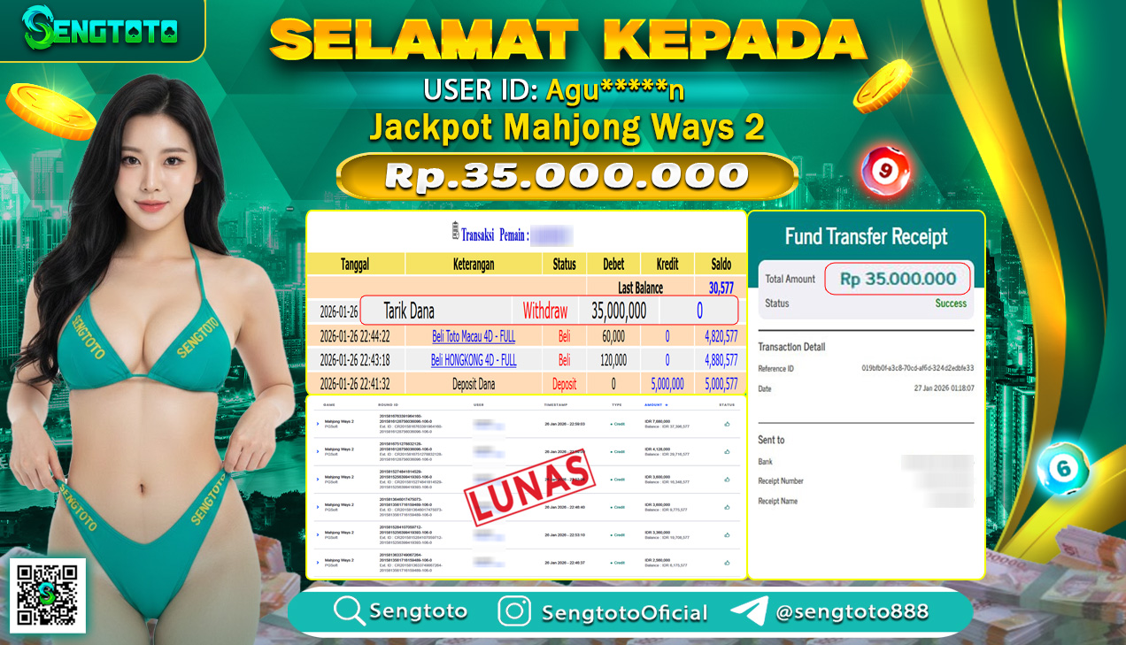 BUKTI PEMBAYARAN SLOT MAHJONG WAYS 2