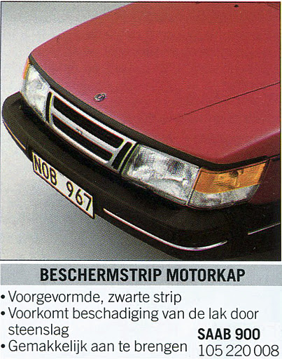 Saab motorkap beschermstrip
