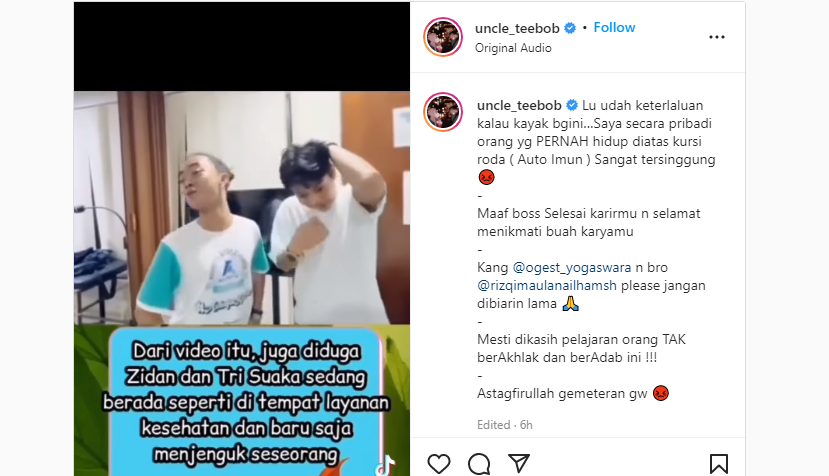 Tri Suaka dan Zidan kembali dihujat diduga hina anak berkebutuhan khusus