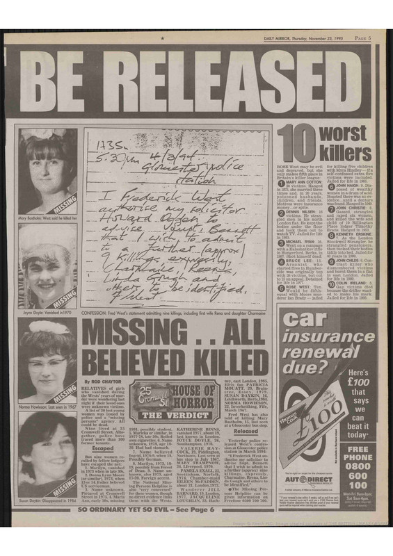 Missing believed killed