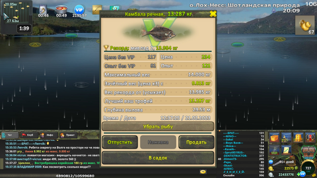 Камбала речная зачёт на мясо рапана