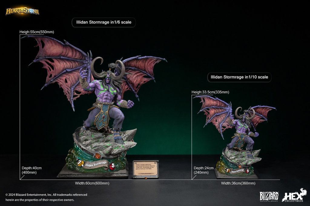 HEX Collectibles : Hearthstone - Illidan Stormrage 1/6 & 1/10 Scale Statue 18