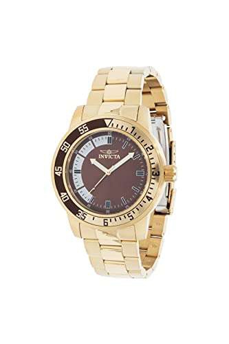 Amazon: Invicta Reloj de cuarzo especial para hombre con correa de acero inoxidable, dorado, 22 (modelo: 38602) 