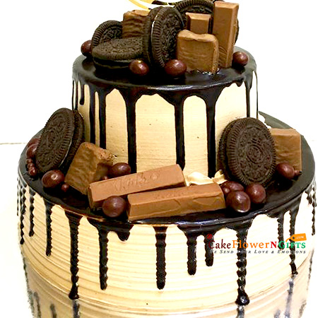 Black Forest Oreo Kit Kat Cake