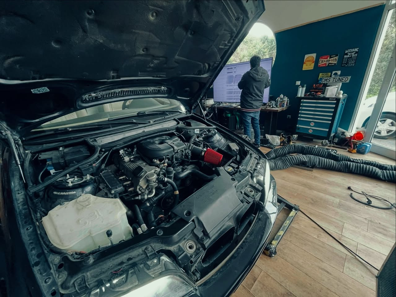 BMW E46 dyno graph after cam upgrade