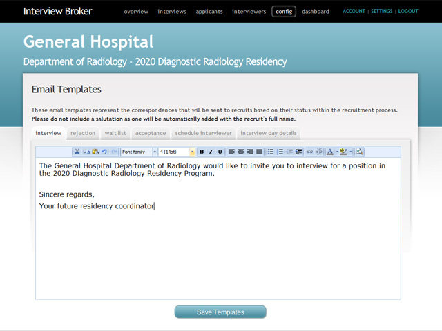 Will Eras Residency Interview Notification Send From