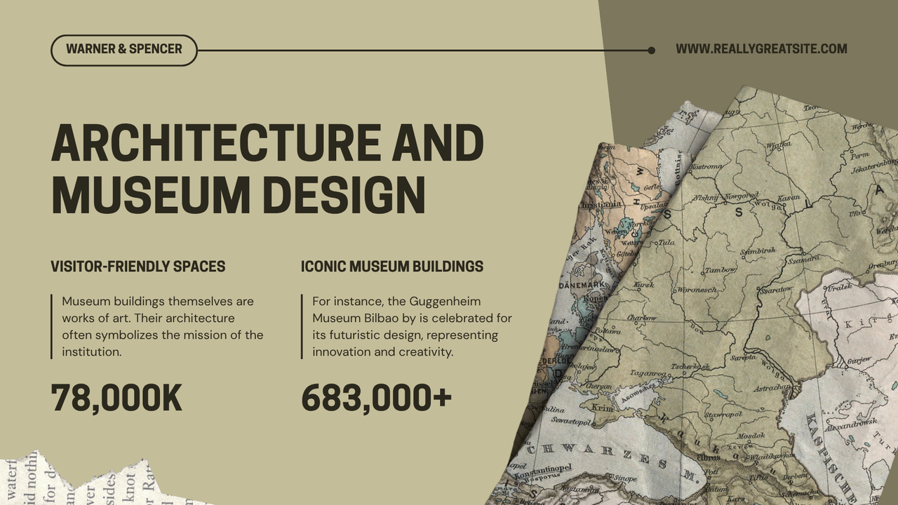 Cream Green Vintage Museum Presentation