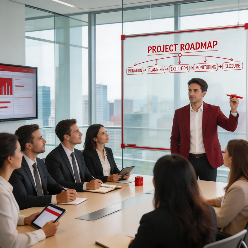 Huấn luyện viên PMO dẫn dắt đội ngũ tối ưu quy trình và chiến lược quản lý dự án chuyên nghiệp.