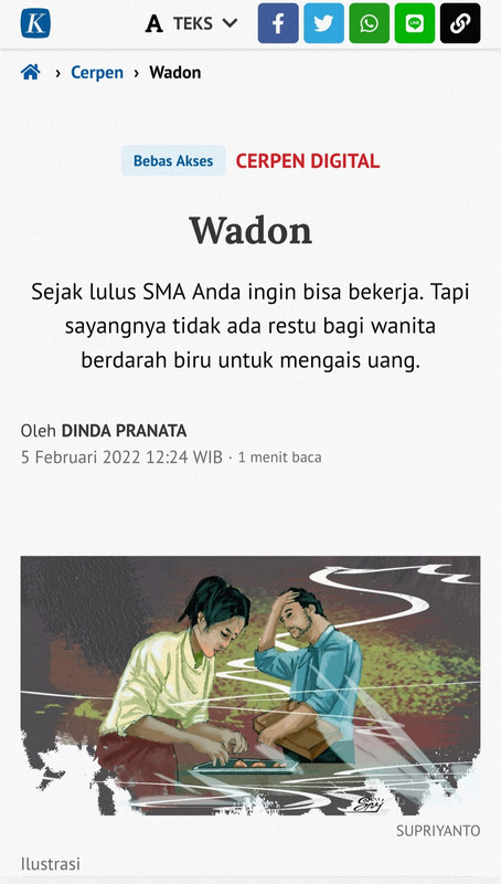 Salah Satu Karya di Media Masa