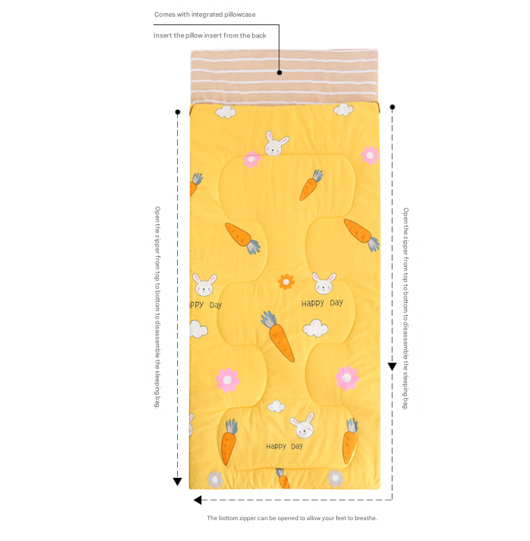 Premium Lightweight Nap Sleeping Bag | 80 x 190 cm Washable Quilted Cotton Single Person Sleep Sack | Ideal for Office and Student Dorm