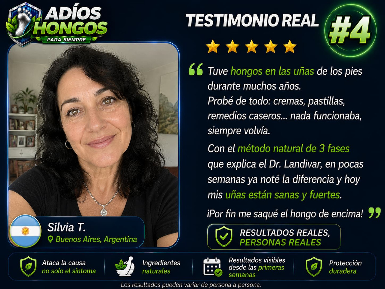 Gloria, usuaria del método