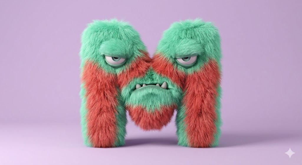 Chữ cái lông xù thú vị