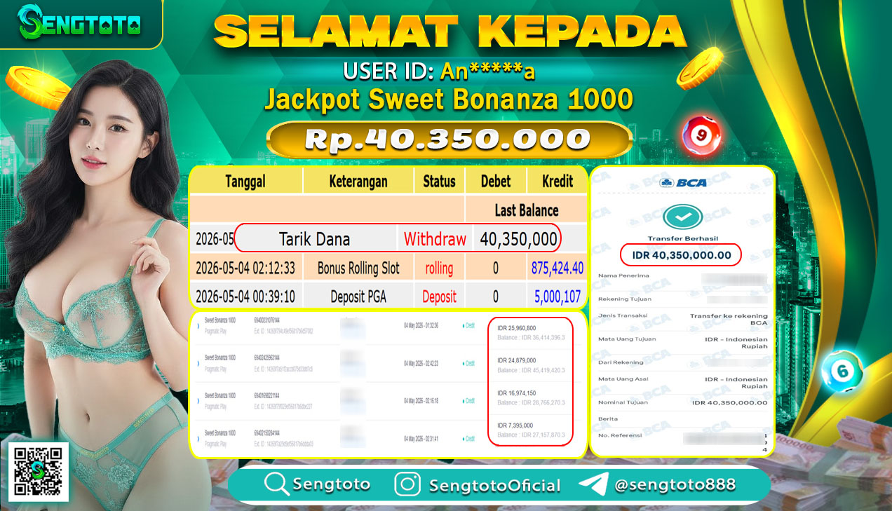 BUKTI PEMBAYARAN SLOT SWEET BONANZA 1000