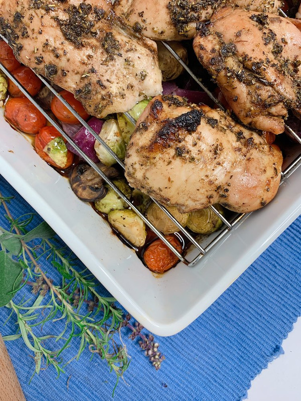 Keto Balsamic Chicken and Roasted Veggie Recipe