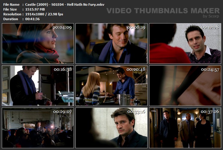 Castle 2009 S01E04 Hell Hath No Fury mkv