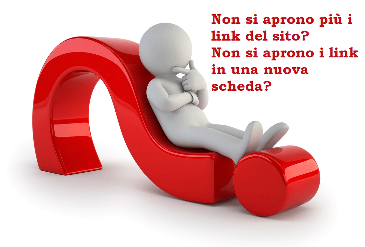 Non si aprono i link sul sito? @@#SOLUZIONE!!!