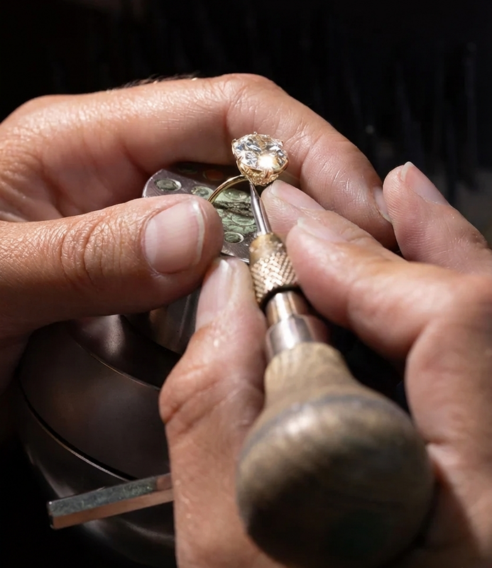Hand Polishing Jewelry Process