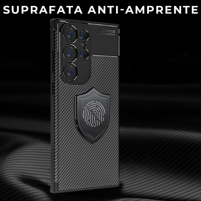 Husa pentru Samsung A54 5G DaDen®, Protectie camera, Slim, Hybrid Antisoc, Carbon, Negru 71 XHUc6m Wj L AC SX679