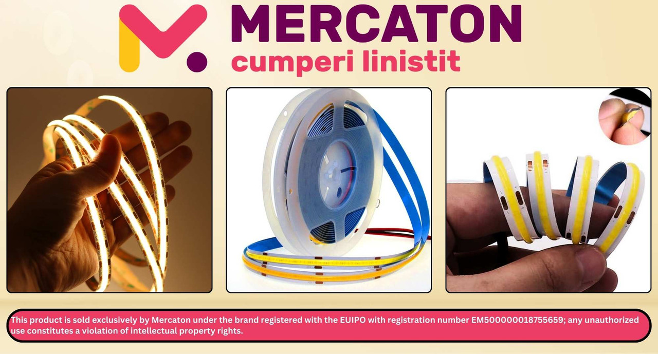 Banda LED COB Mercaton, pentru Decoratiuni Interioare, Flexibila