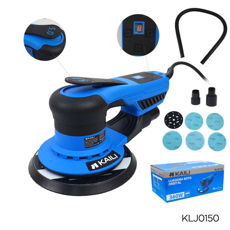 LIJADORA ORBITAL ALEATORIA 360W 6" KAILI