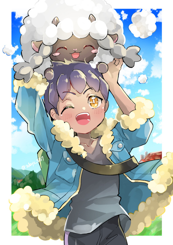 hop-and-wooloo-pokemon-and-2-more-drawn-