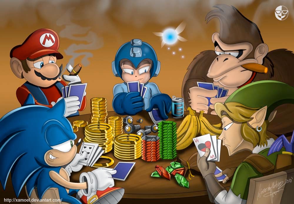 Mario-Sonic-Donkey-Kong-Mega-Man-Fan-Art-Gaming-poker-by-xamoel.jpg