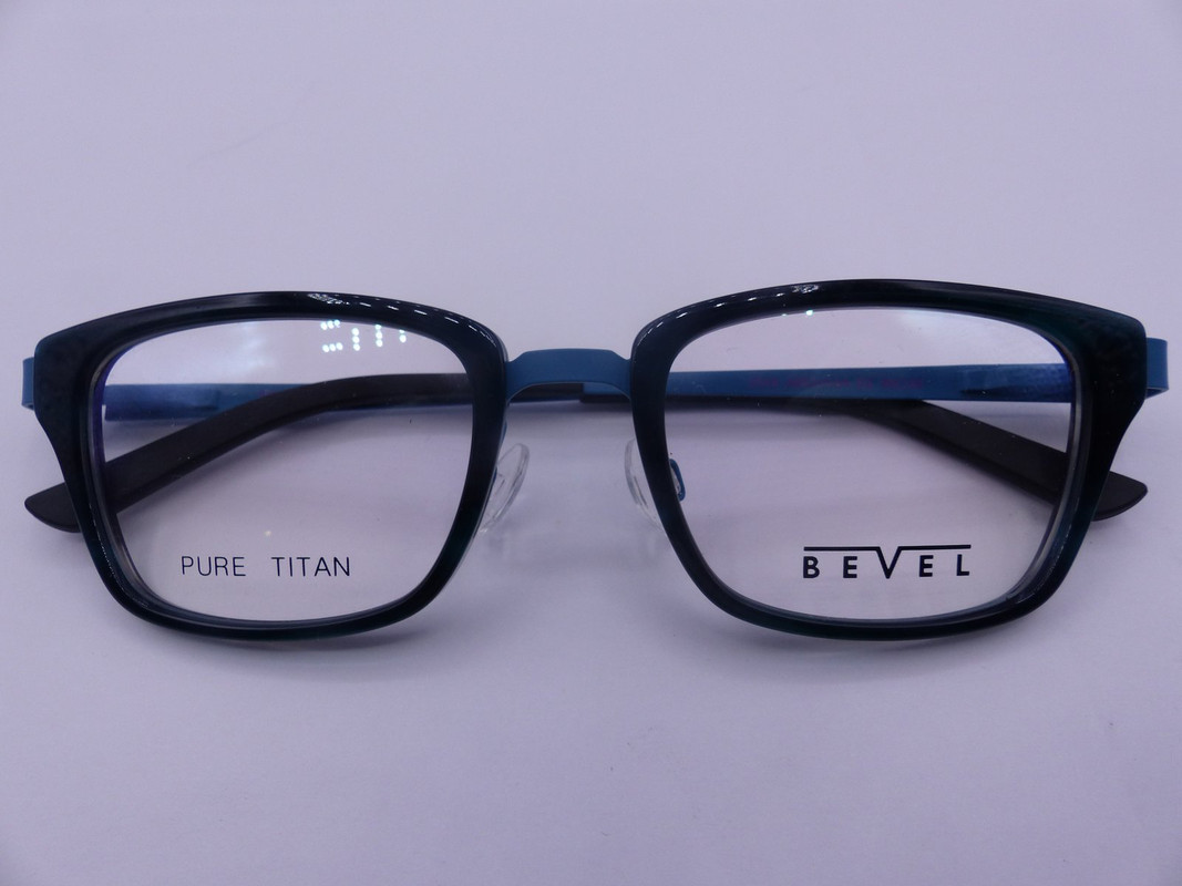 BEVEL 2548 ABERAMA EMERALD/SHARK SKIN UNISEX EYEGLASSES FRAMES SIZE 50-20-140