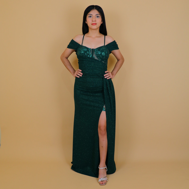 Vestido Bruna Verde Botella