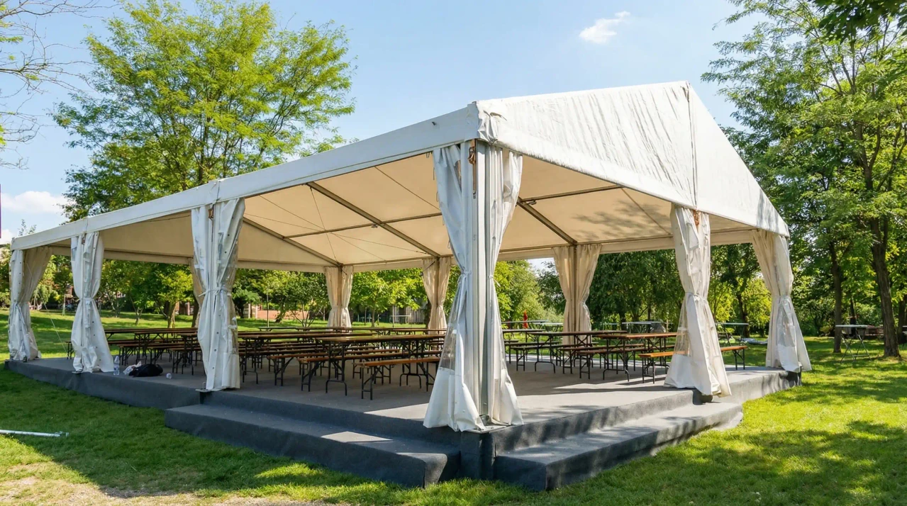 Шатер двухскатный 10х15 метров