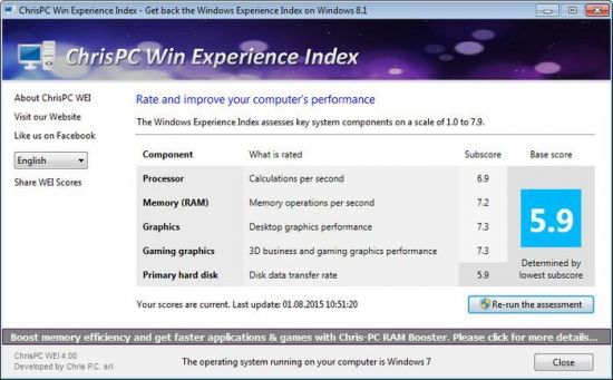 ChrisPC Win Experience Index 7.19.25