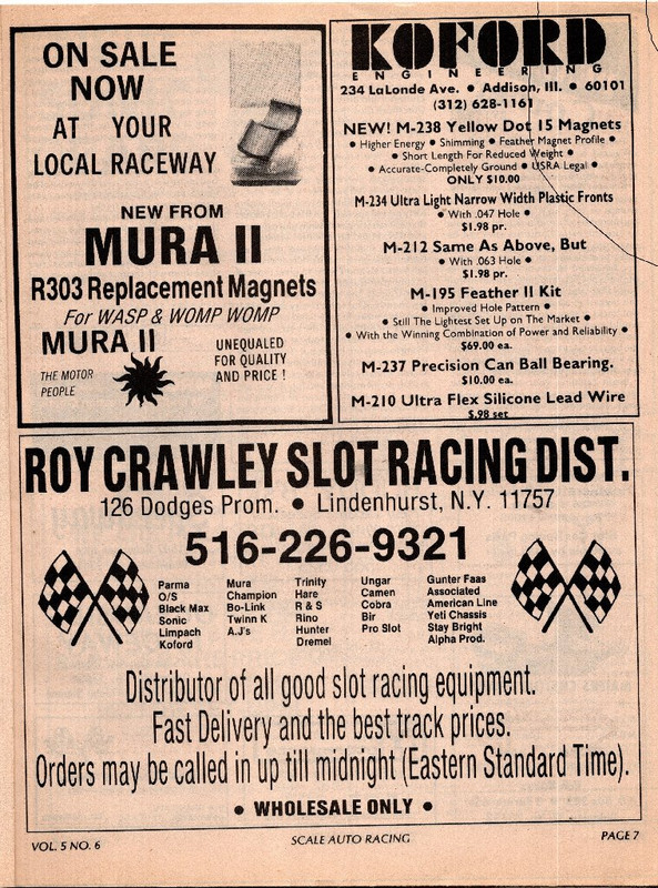 Scale Auto Racing News 1984 Vol 5 No 6 SlotForum