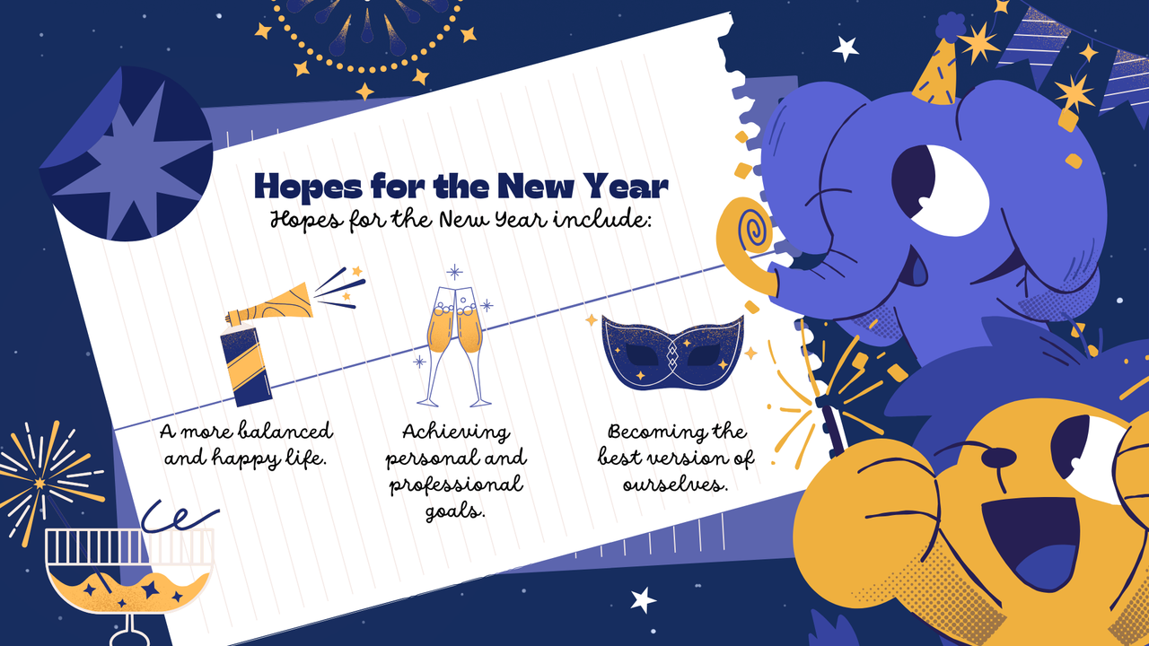 Purple Illustrative New Year 2025 Presentation