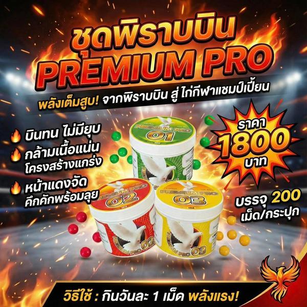 ชุดพิราบิน PREMIUM PRO (P01+P02+P03 กระปุกใหญ่ 200 เม็ด)