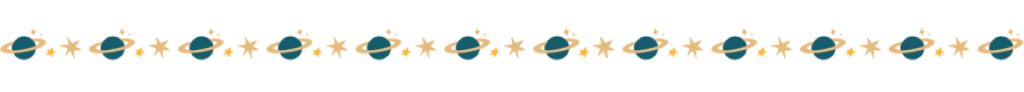 a small row of blue planets with a gold ring like saturn
