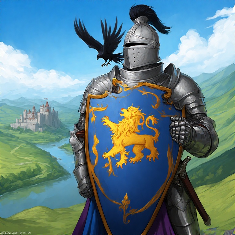 A-medieval-knight-in-shining-a-15