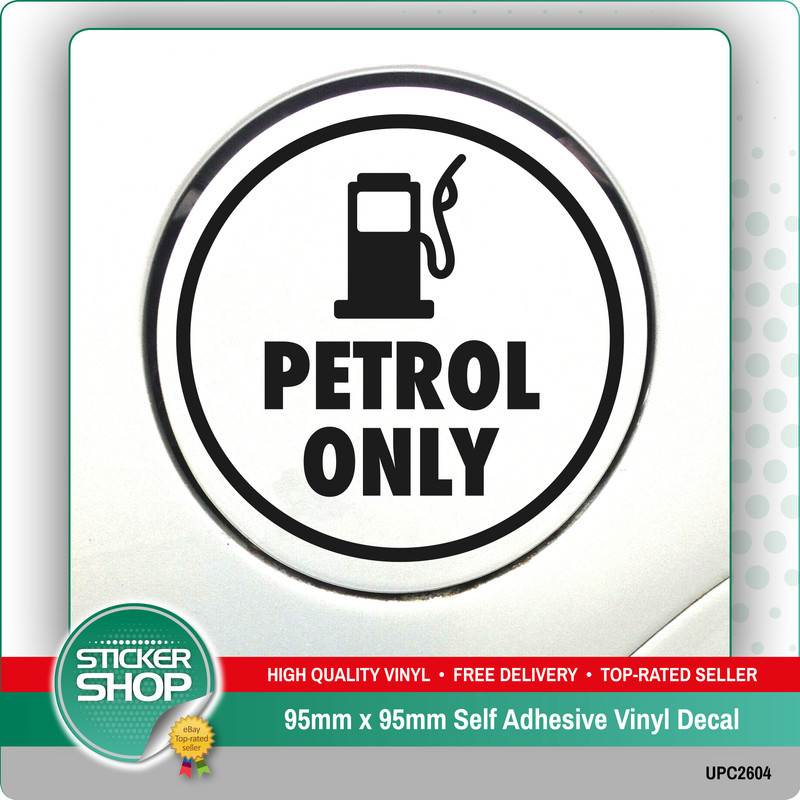 Petrol Only Car Fuel Filler Cap Door Sticker Self Adhesive Vinyl Decal