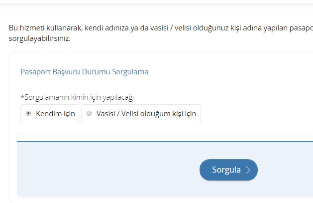 pasaport başvuru durumu sorgula