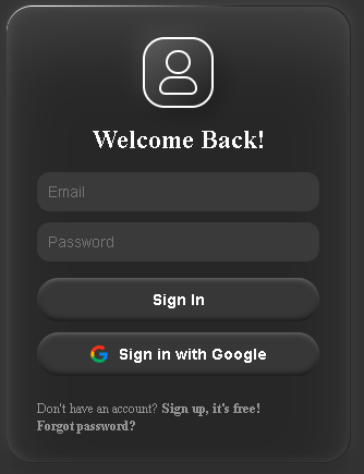 Login Form 1 UI preview