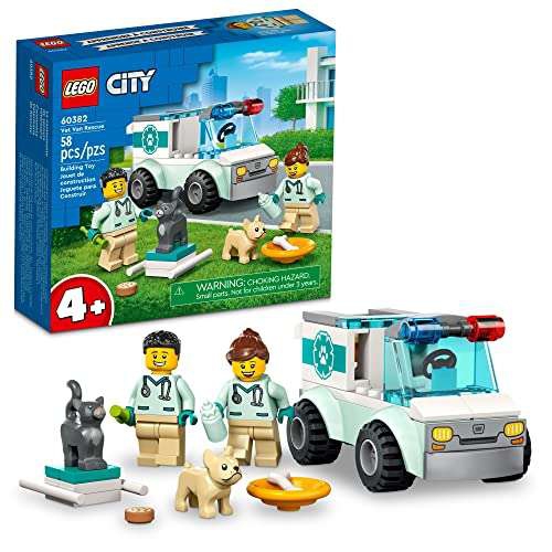Amazon: Lego Set de Juguetes de Construcción City, Camioneta Veterinaria de Rescate 
