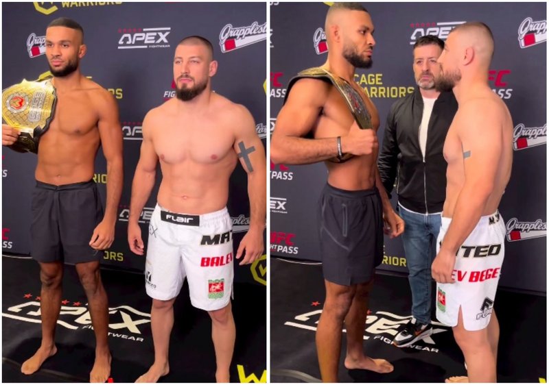 Мариян Димитров мина кантара преди боя за титлата в Cage Warriors