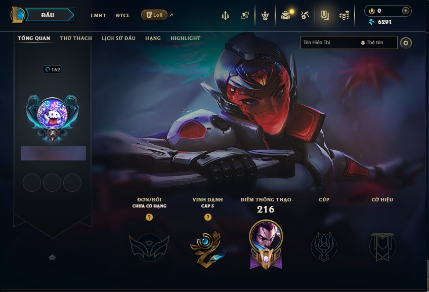 Acc LMHT # - Không Khung