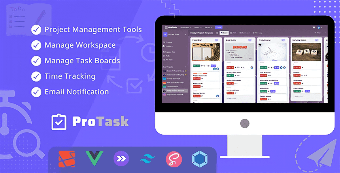 ProTask – A Teamwork Project Management Tool Including Time Tracking PHP