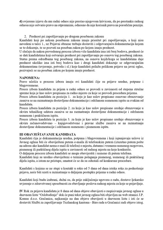 Javni oglas za prijem u radni odnos page 0004