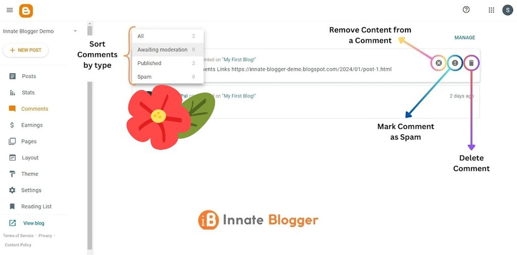 Blogger Comments Section