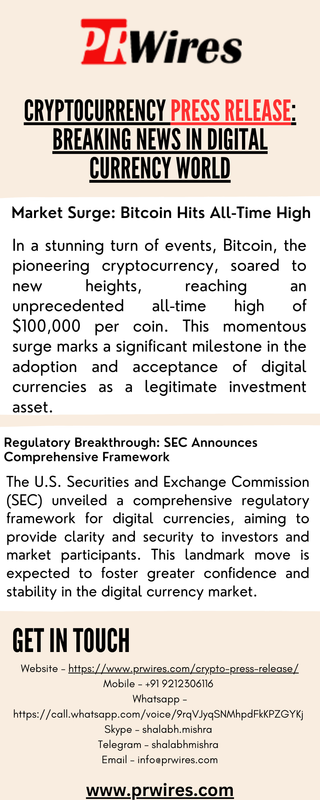 cryptocurrency press release Breaking News in Digital Currency World