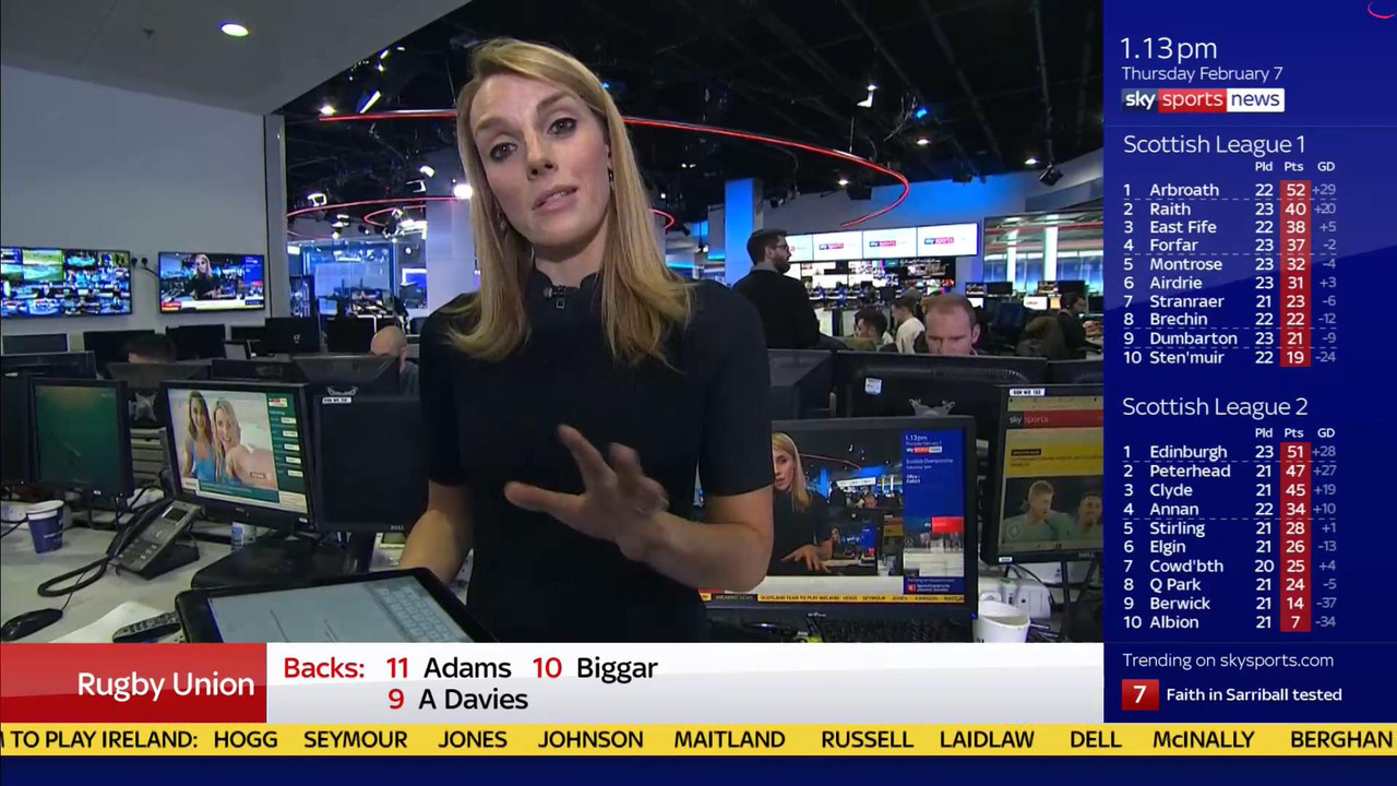 07 February - 13.00.00 - Sky Sports News. All the news from the 