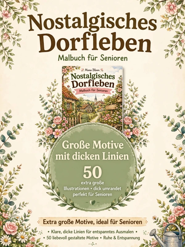 nostalgisches dorfleben malbuch 1