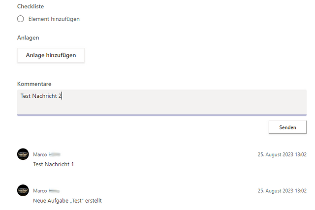 Microsoft Teams Nachricht