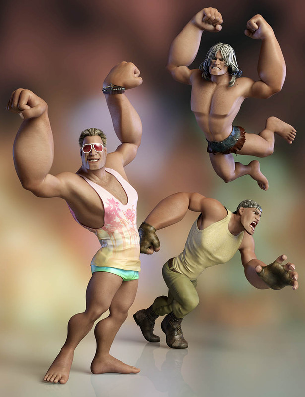 Capsces Tough and Toony Poses for Toon Dwayne 8 Capsces Tough and Toony Poses for Toon Dwayne 8